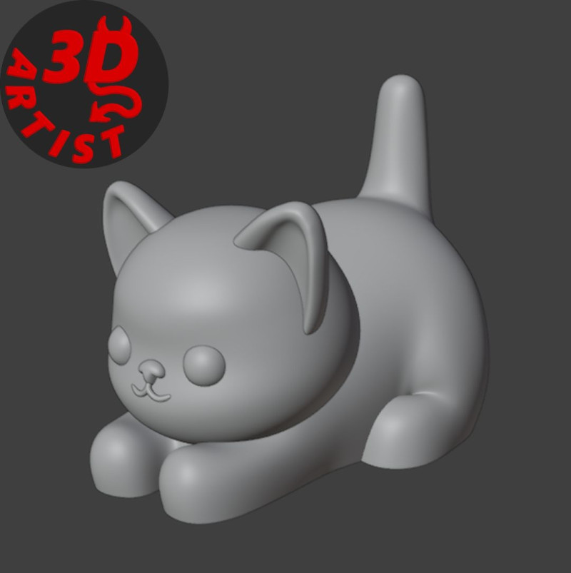 Cat with balls Figurine Modelo de Impressão 3D .c4d .max .obj .3ds .fbx .stl .blend 