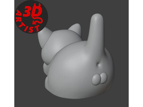 Cat with balls Figurine 3D Print Model