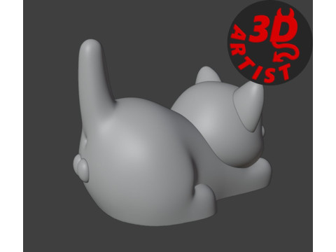Cat with balls Figurine Modelo de Impressão 3D