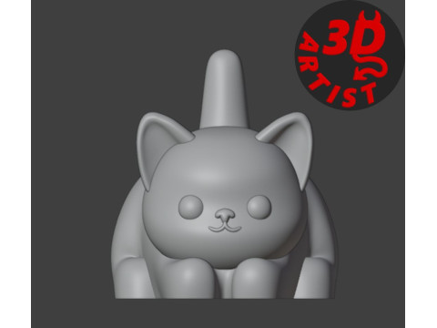 Cat with balls Figurine Modelo de Impressão 3D