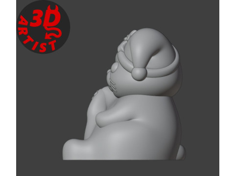 Fat Cat with balls Figurine and the Christmas version Set 2 models Modelo de impresión 3D