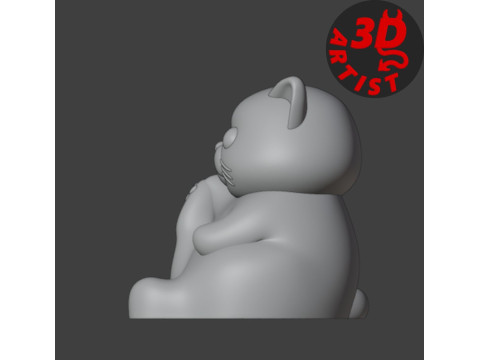 Fat Cat with balls Figurine and the Christmas version Set 2 models Modelo de impresión 3D