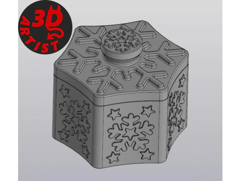 Snowflake Box 3D Print Model