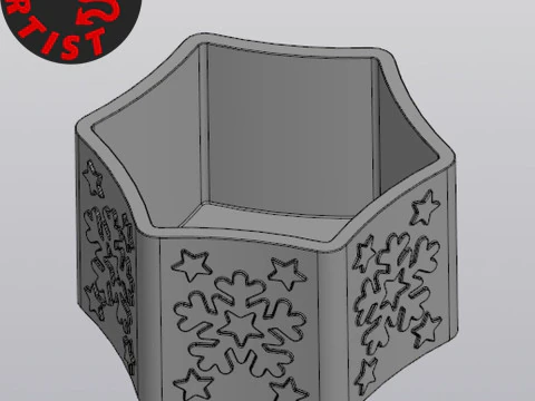 Snowflake Box 3D Print Model