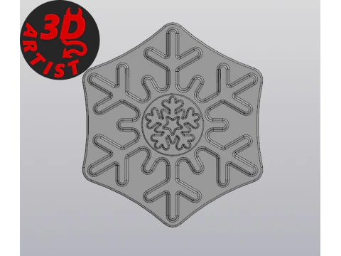 Snowflake Box 3D Print Model