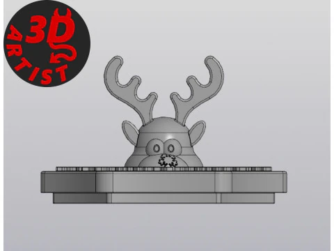 Deer Christmas Box Set 2 versions 3D Print Model