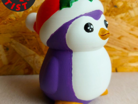 Christmas Penguin Figurine 3Dプリントモデル
