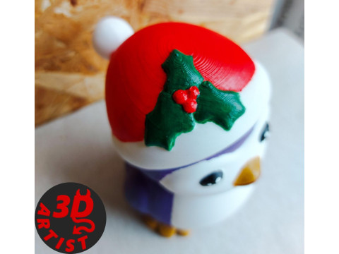 Christmas Penguin Figurine 3Dプリントモデル