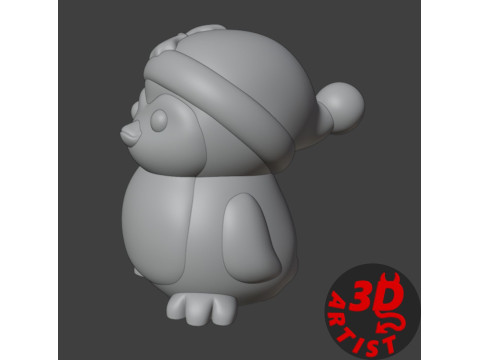 Christmas Penguin Figurine 3Dプリントモデル