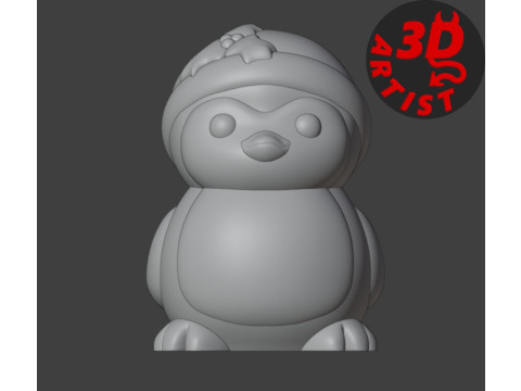 Christmas Penguin Figurine 3Dプリントモデル