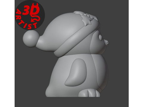 Christmas Penguin Figurine 3Dプリントモデル