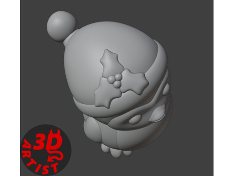 Christmas Penguin Figurine 3Dプリントモデル