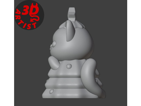 Cat in a Christmas Tree Costume Figurine 3D Print Model