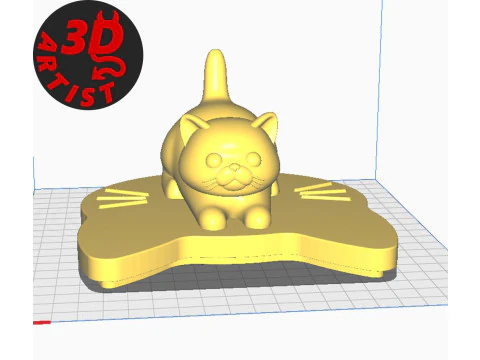 Valentine Box Male Cat with balls 3D Print Model