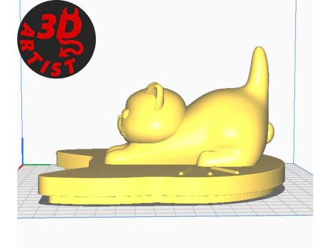 Valentine Box Male Cat with balls 3D Print Model