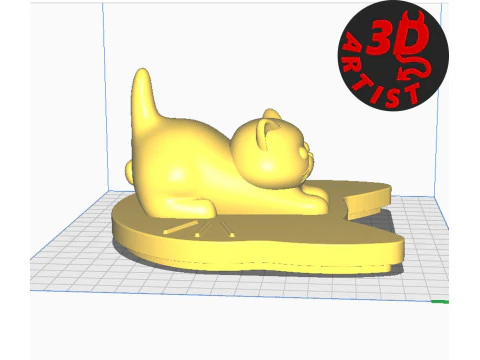 Valentine Box Male Cat with balls 3D Print Model