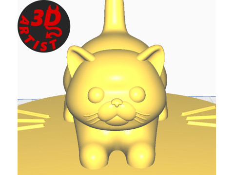 Valentine Box Male Cat with balls 3D-printmodel