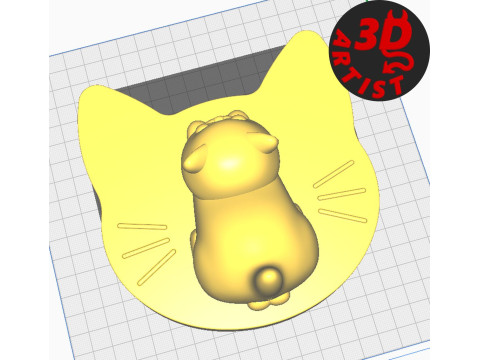 Valentine Box Male Cat with balls 3D-printmodel