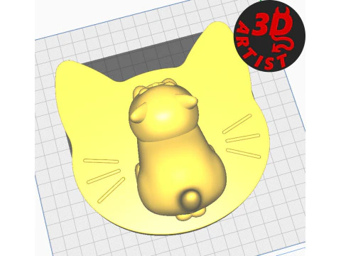 Valentine Box Male Cat with balls 3D Print Model