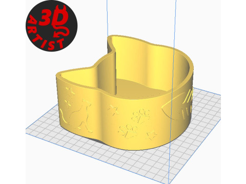 Valentine Box Male Cat with balls 3D-printmodel