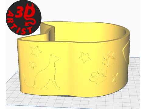 Valentine Box Male Cat with balls 3D-printmodel