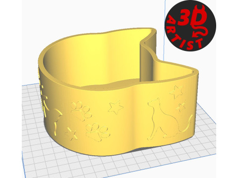 Valentine Box Male Cat with balls 3D-printmodel