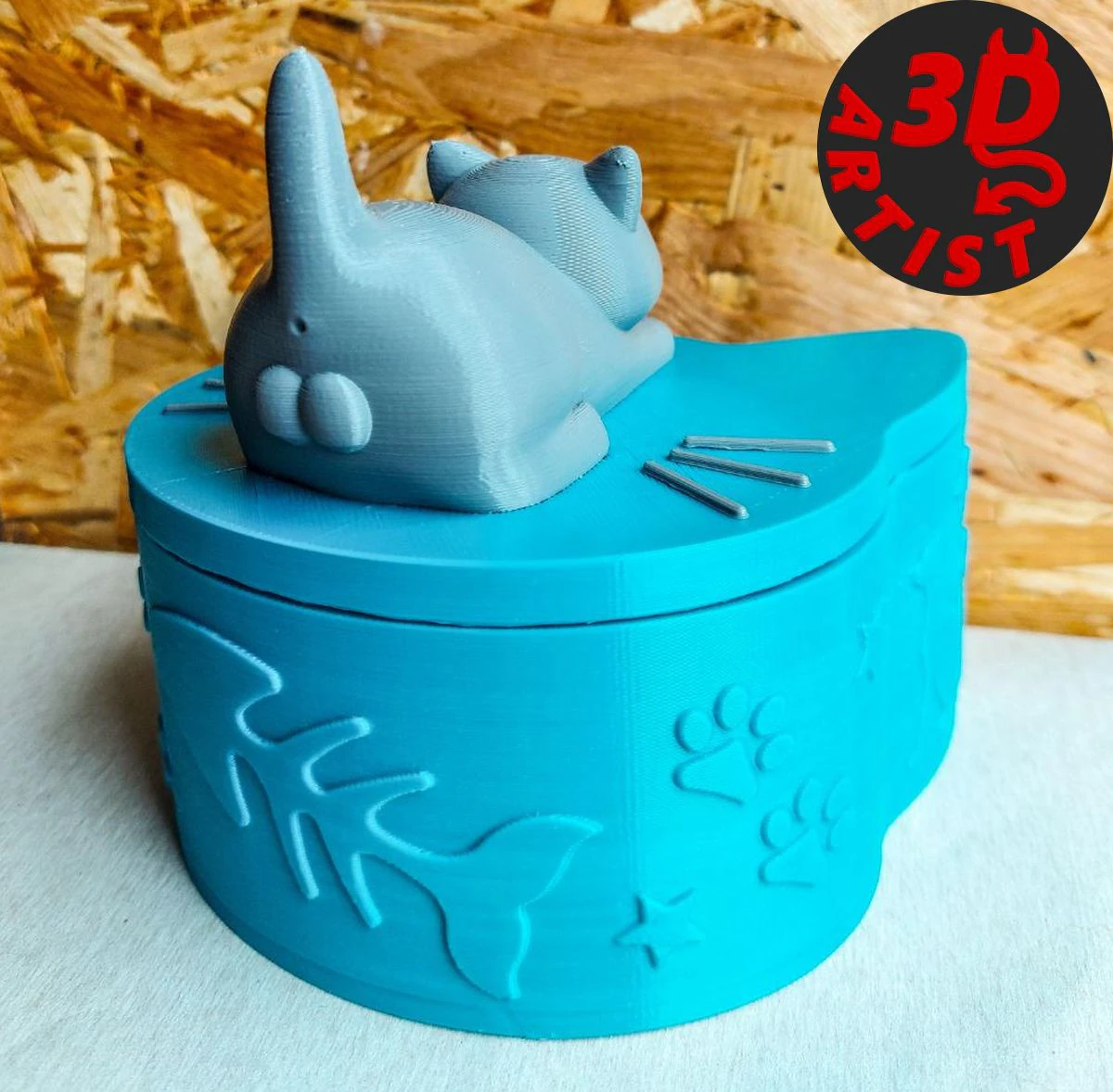 Valentine Box Male Cat with balls 3D Print Model .c4d .max .obj .3ds .fbx .stl .blend 