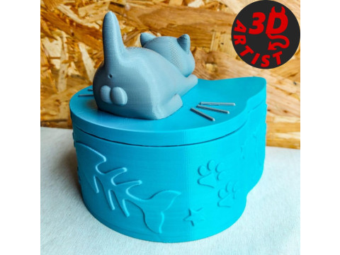 Valentine Box Male Cat with balls Modelo de impresión 3D