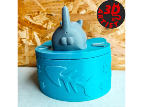 Valentine Box Male Cat with balls 3D-printmodel