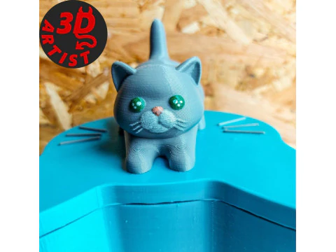 Valentine Box Male Cat with balls 3D Print Model