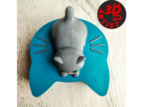 Valentine Box Male Cat with balls 3D Print Model