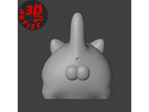 Male Cat with balls Figurine Version 2 Model do druku 3D