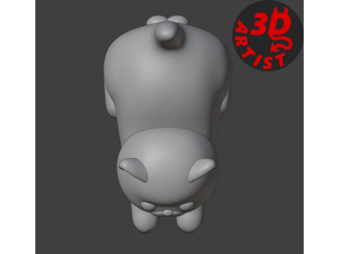Male Cat with balls Figurine Version 2 Model do druku 3D