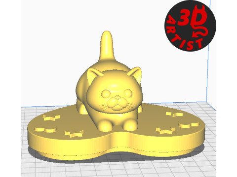 Valentine Heart Box Male Cat with balls 3D 프린트 모델
