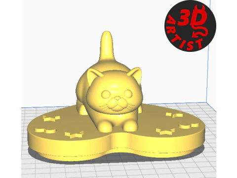 Valentine Heart Box Male Cat with balls 3D Print Model