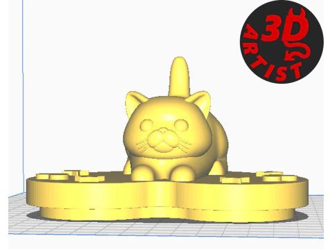 Valentine Heart Box Male Cat with balls 3D Print Model