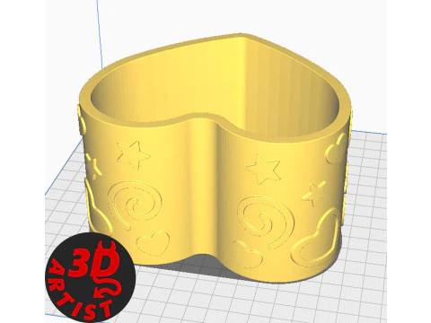 Valentine Heart Box Male Cat with balls 3D Print Model