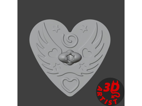Valentine Box Heart Crown and Wings Modello di stampa 3D