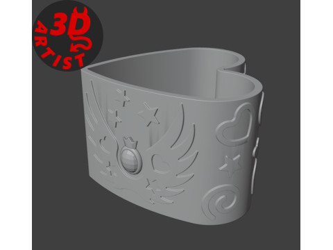 Valentine Box Heart Crown and Wings Modello di stampa 3D