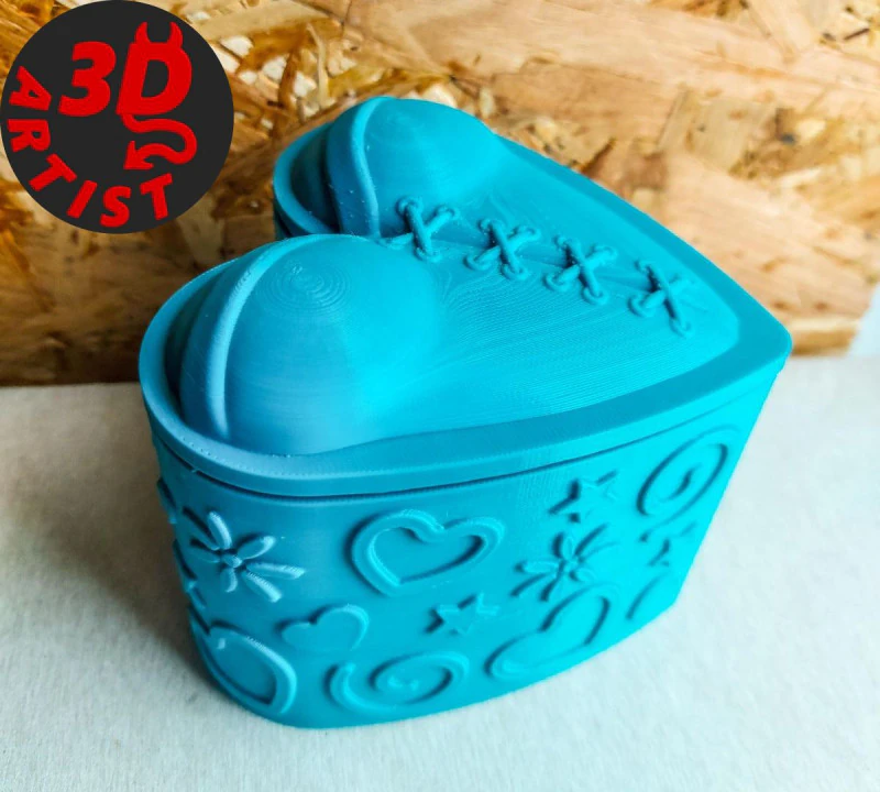 Corsetto a scatola di San Valentino Modello di stampa 3D .c4d .max .obj .3ds .fbx .stl .blend