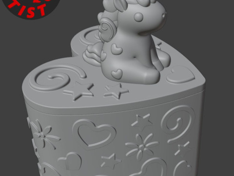 Valentine Box Alicorn Modelo de impresión 3D