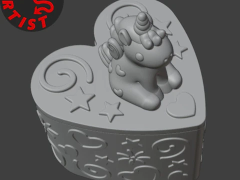 Valentine Box Alicorn 3D Print Model