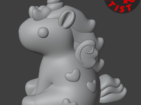 Alicorn Figurine Model Cetak 3D