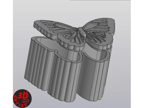 Box Butterfly 3D Print Model