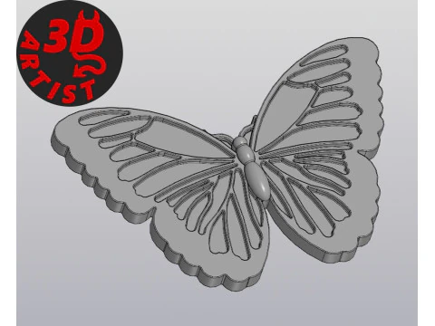 Box Butterfly 3D Print Model