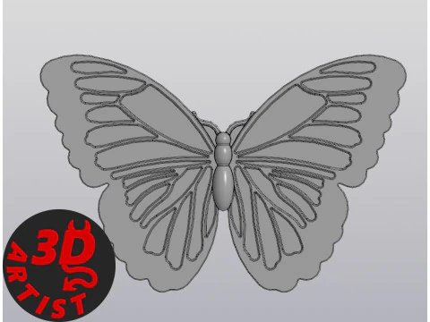 Box Butterfly 3D Print Model