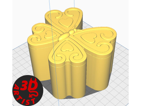 Butterfly Box with Heart Wings 3D प्रिंट मॉडल