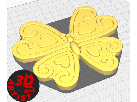 Butterfly Box with Heart Wings 3D प्रिंट मॉडल