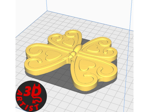 Butterfly Box with Heart Wings 3D प्रिंट मॉडल