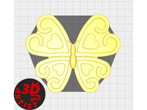 Butterfly Box with Heart Wings 3D प्रिंट मॉडल